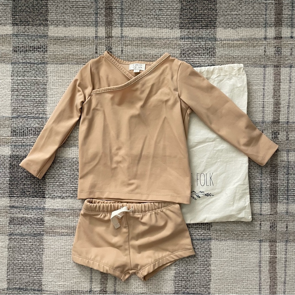 the simple folk rash guard and trunks